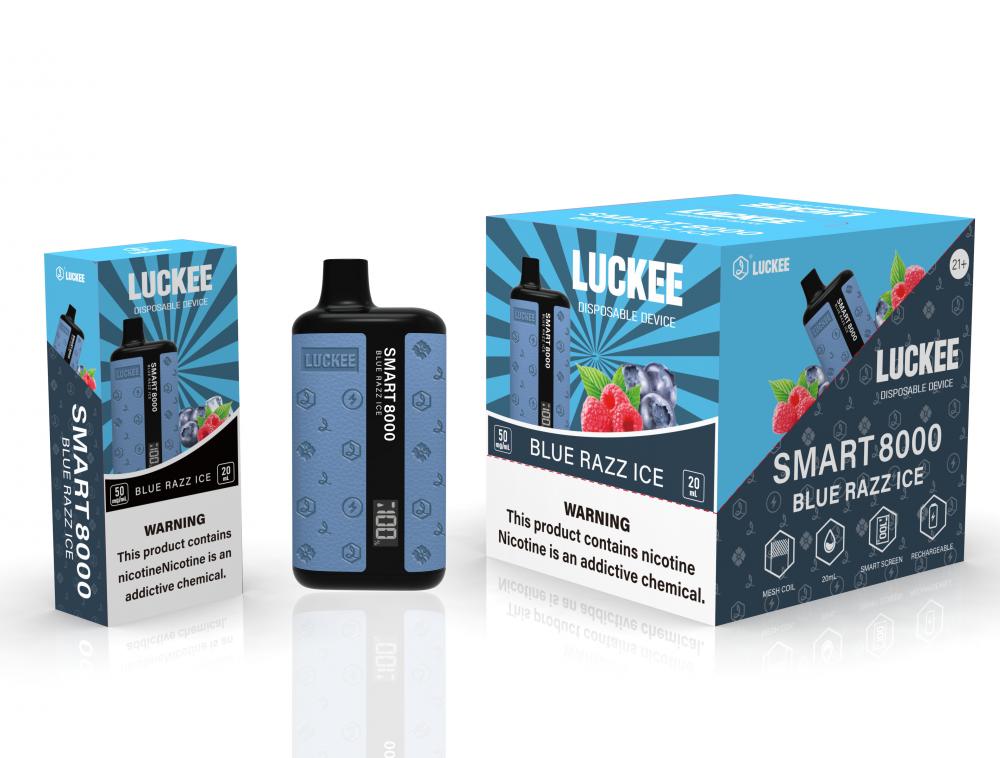 Luckee Smart 8000 Puffs 20ml dengan indikator LED