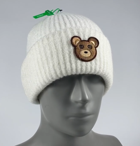Custom Embroidery cartoon Knit beanie hat