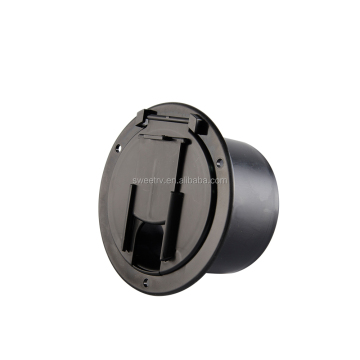 RV Trailer Cable Cable Cable Cover Electrical Access Cover - 3-1/2 \ "Cutout ، 30 amp متوافق