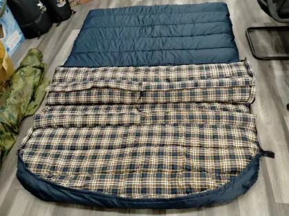 6kg Cotton Flannel Double Sleeping Bag for Cold Winter Family Camping