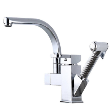 Brass Chrome Pull-Out Kitchen Faucet with Spray for Factory Sale