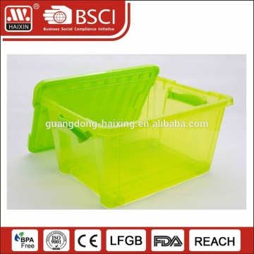Wholesale Online Large Capacity Green Plastic Storage Toy Box With Easy-moving Wheel