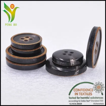 charred black suit real buffalo horn buttons