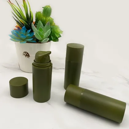 Custom Green PP Plastic Cosmetic Lotion Bottle 50ml