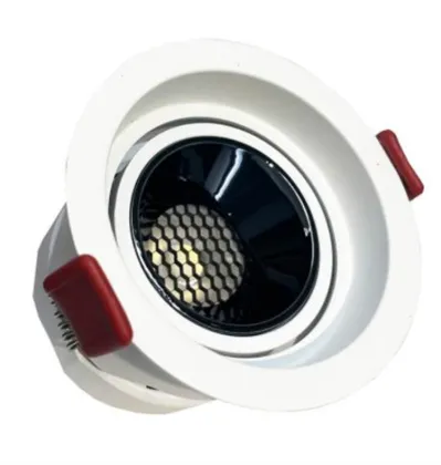 Modern No-Flicker Indoor Aluminum Adjustable LED Recessed Spotlight