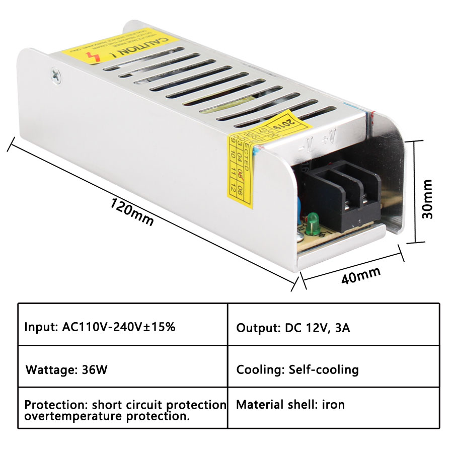 220V To 12V Power Supply 3A 5A 10A 15A 30A 220V To 12V Power Supply 12 V 120W 150W 180W 200W 240W 360W LED Driver Transformers