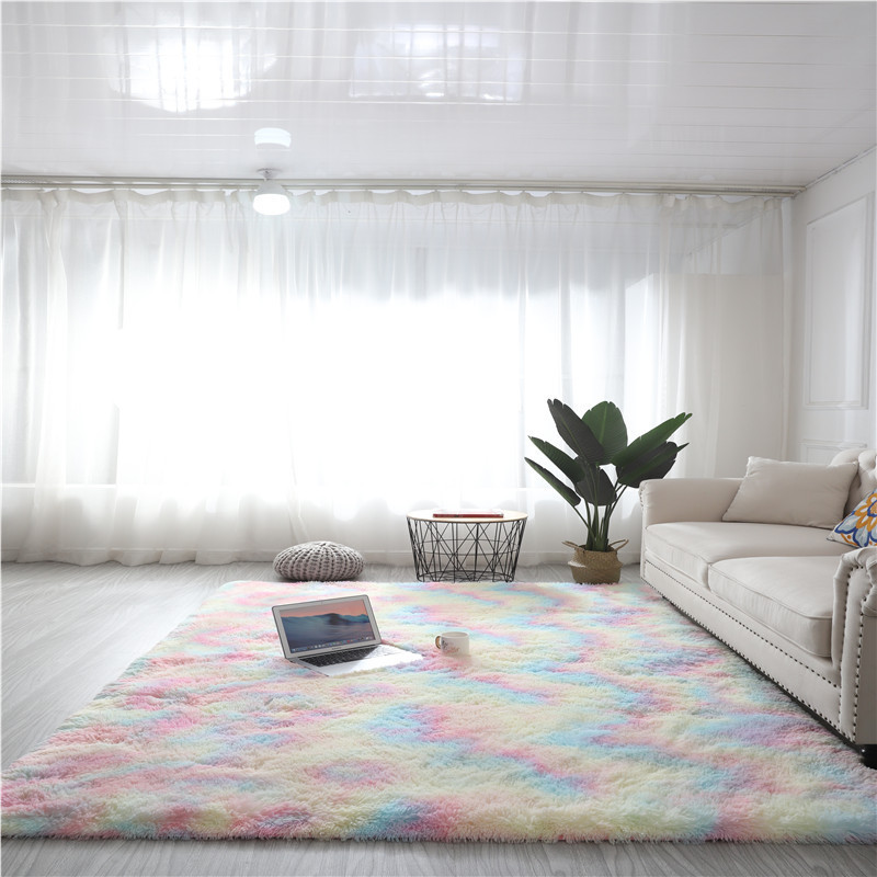 Wholesale Soft Fluffy Carpets: Vibrant Colorful Shaggy Rugs & Luxury Fur Polyester Floor Mats for Living Room Decor