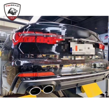 RS6 RS7 स्टाइल बॉडी किट और ऑडी A7L C8 2019 के लिए रियर डिफ्यूज़र