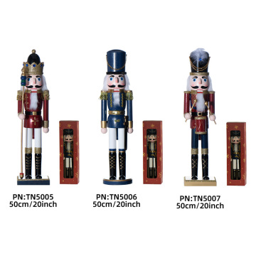 2024 New 50cm Wooden Tin Soldier Nutcracker Christmas Decoration