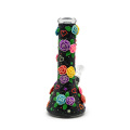 Black rose Glass Beaker Bong