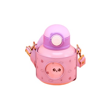 Venta al por mayor de oso lindo termos de acero inoxidable con cadena de perla