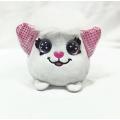 Cute fried fur white kitten plush toy