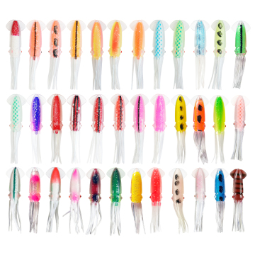 Soft Squid Calamari Silicone Bait Jig Lure for Tuna and Big Game Saltwater Fishing