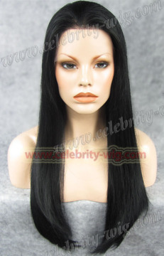 Black Long Straight Synthetic Lace Front Wig