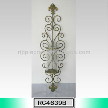 2013 new design metal tea light with glass cup