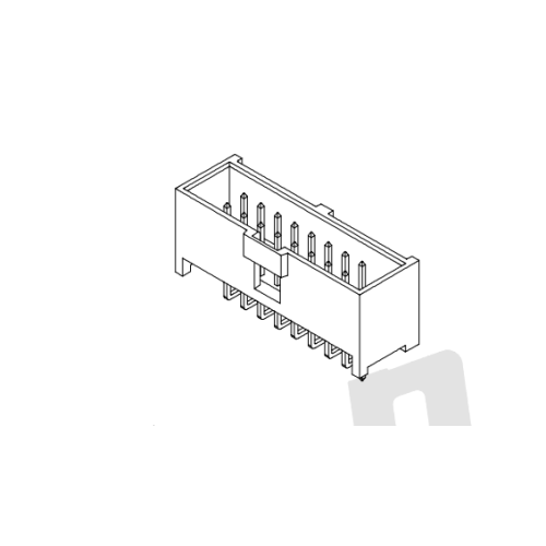 2,54 mm tonhöjd 90 ° Boxhuvud AW2547RB-2XNP-A