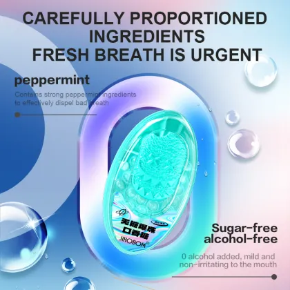 Popping Beads Fresh Breath White Peach Mint Flavor Candy (80g)