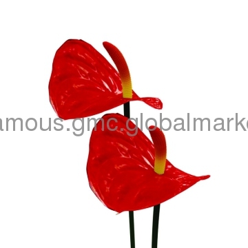 Red Flower Leaves Painting