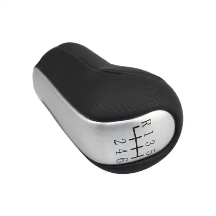 Silver Leather Gear Shift Knob for Toyota AYGO/Verso/Corolla
