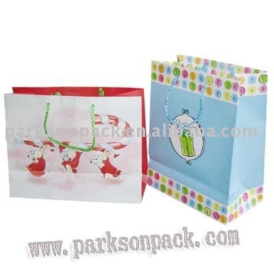 christmas paper gift bag