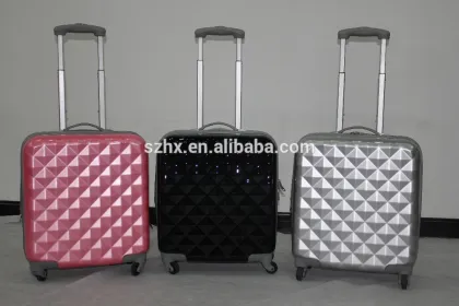 2015 energetic ABS/pc travel luggage zipper frame for boarding