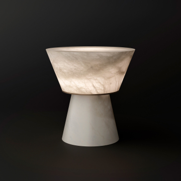 Harga pabrik Alabaster Gama Table Lampu: Pencahayaan LED Mewah Modern untuk Hotel dan Kantor