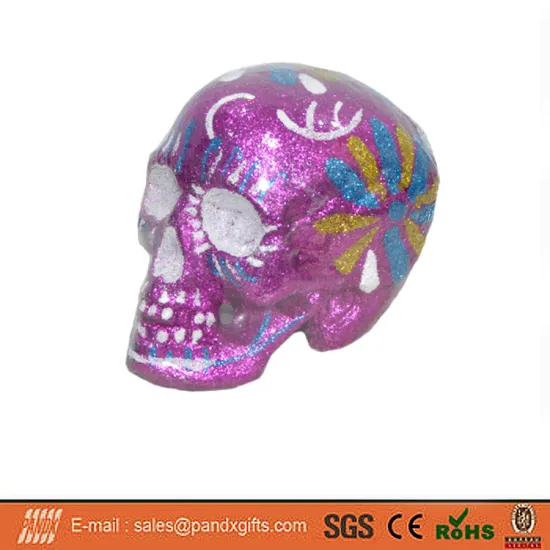 Party props Halloween Decoration Glitters Drawing Pink Skull Head