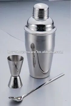 500ml stainless steel cocktail shaker bottle set