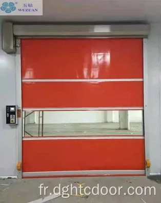 Porte d'atelier à rouleaux à rouleaux en PVC automatique à l'épreuve de poussière