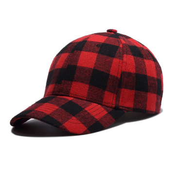 Custom Red Plaid Snapback Bones Cap - Unisex Dad Hat with Custom Logo
