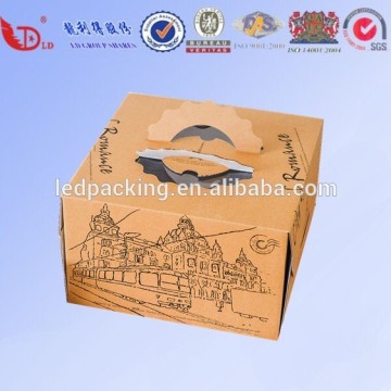Wholesale cheap price brown kraft paper cake box