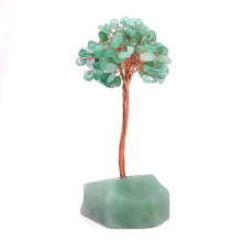 Raw Green Aventurine Tree Life Base Copper Wire Spiritual Meditation Energy Room Office Desk Decor Gifts