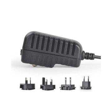 Adaptador de pared de 12V 0.5A 6W con enchufes intercambiables