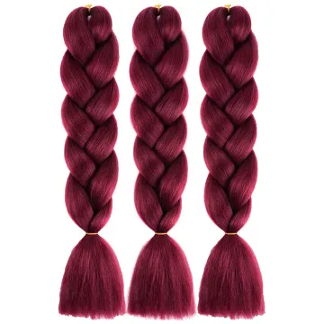 Wholesale African Women Hair Attachment For Braids 80 colors 24 inches 100g ombre color Jumbo Braid hair braid extention