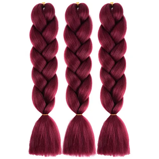 Wholesale African Women Hair Attachment For Braids 80 colors 24 inches 100g ombre color Jumbo Braid hair braid extention