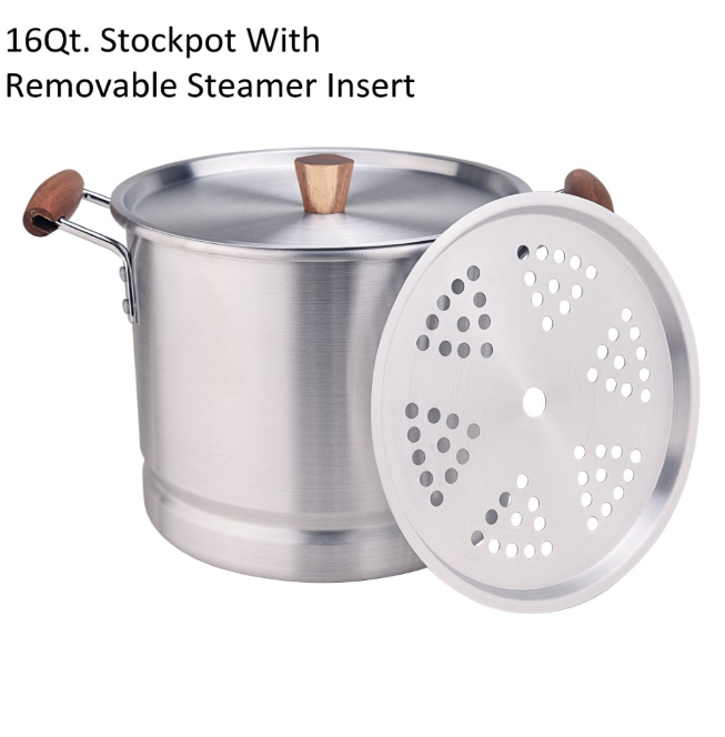 Aluminum soup cooking steamer pot cookware