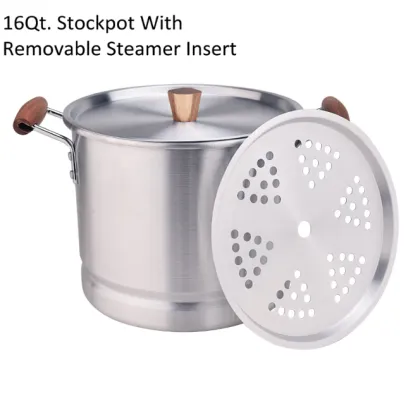 Aluminum soup cooking steamer pot cookware
