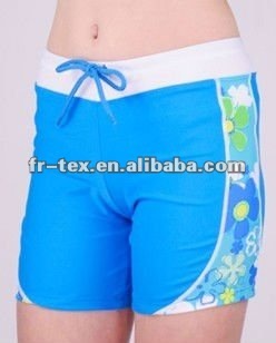 80% Nylon 20% Spandex Girl's Swim Trunk swimwear