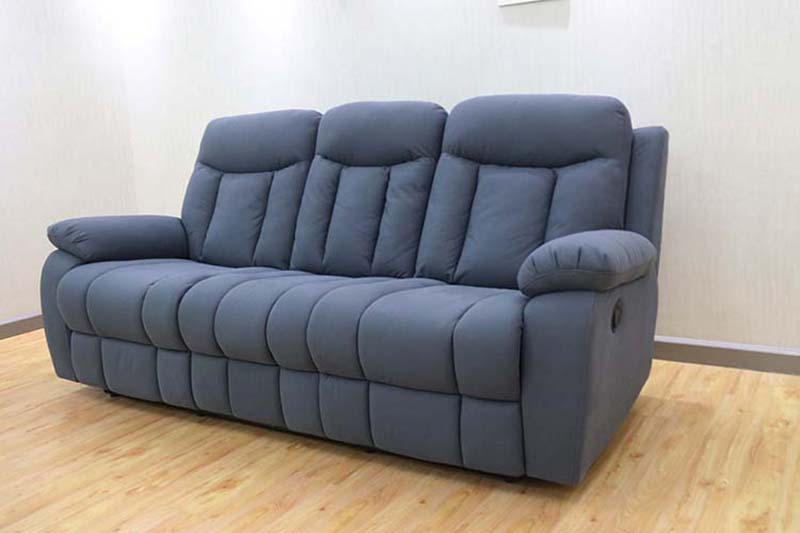 Sofa tissu 3 places avec fauteuils inclinables