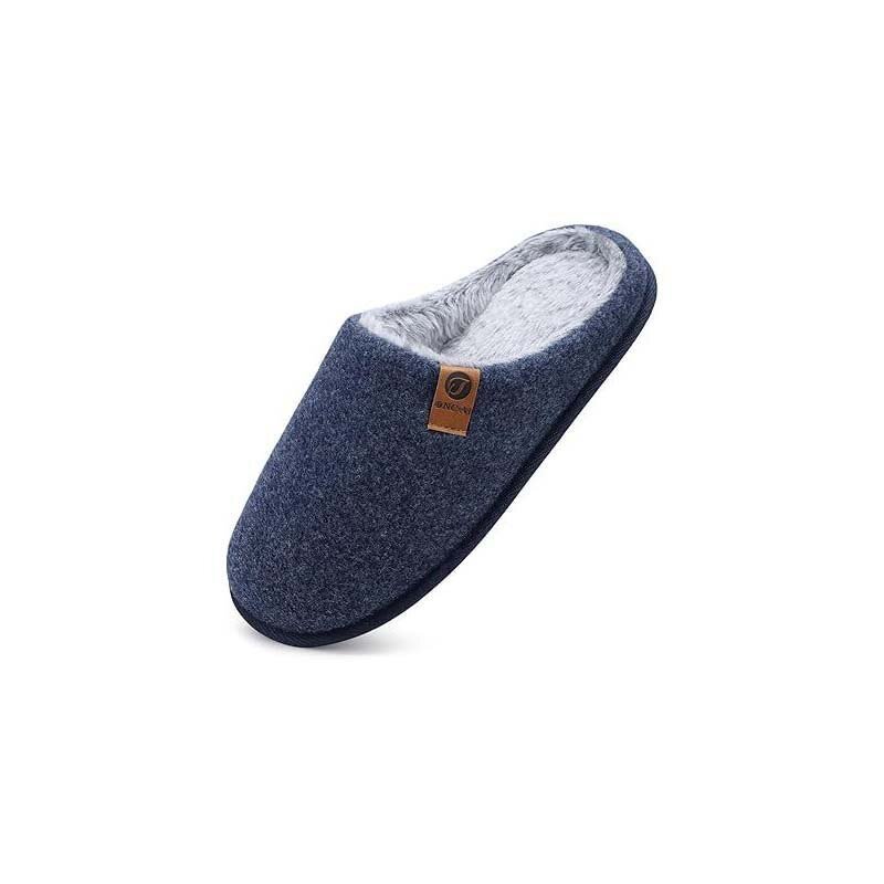 ONCAI Men's Comfort Memory Foam Wear-Resistant Slippers