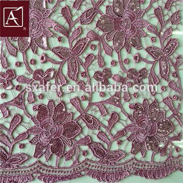sequin chemical lace embroidery fabric