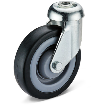 22 Series Black Rubber Bolt Hole Movable Casters