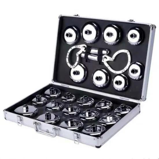 Universal 27-Piece Steel Oil Filter Wrench Kit: Comprehensive Car Maintenance Tool Set for Vehicle Repair and Service