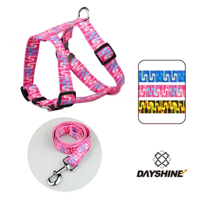 Adjustable PU Leather Buckle Nylon Dog Collar