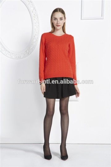 women V-neck twist spend cashmere sweater