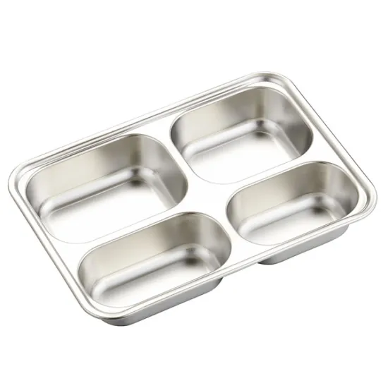 304 Stainless Steel Canteen Snack Plate