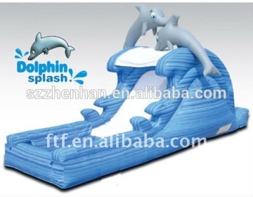 Cheap blue dolphins modelling water slide