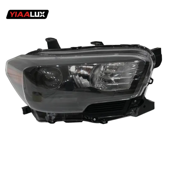 Halogens Auto Part Front Bumper Black Headlight for Toyota Tacoma 2016-2021