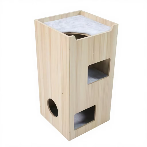 Customizable Modern Cat Condo Tower DIY Modular Wooden Scratcher Indoor Cat Climbing Frame Flexible Design OEM ODM