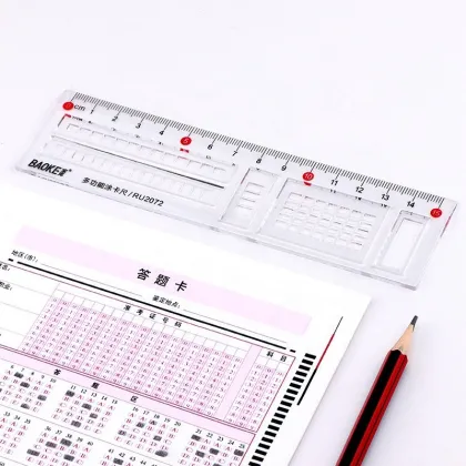 Baoke Plastic Transparent Ruler Set - Custom Drawing & Multifunctional
